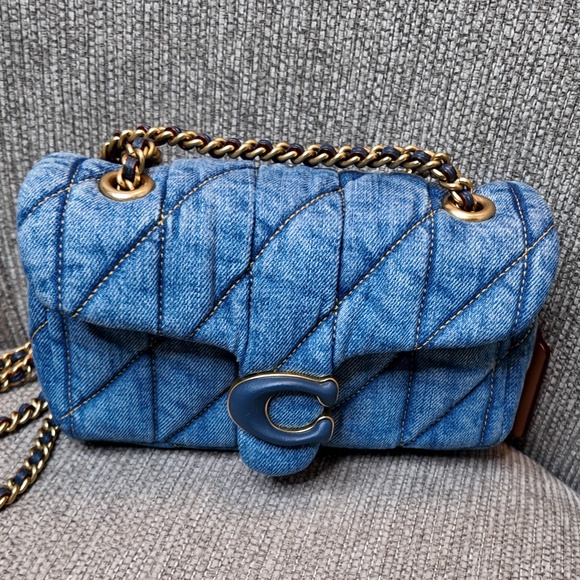 Quilted Denim Pillow Tabby Shoulder Bag - Picture 6 of 6